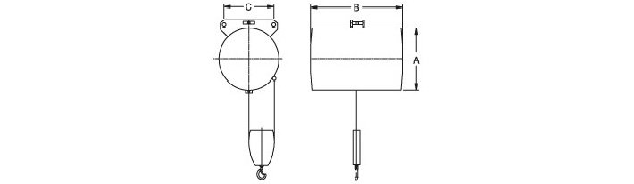 DONGSUNG雙繩氣動平衡器結構尺寸圖