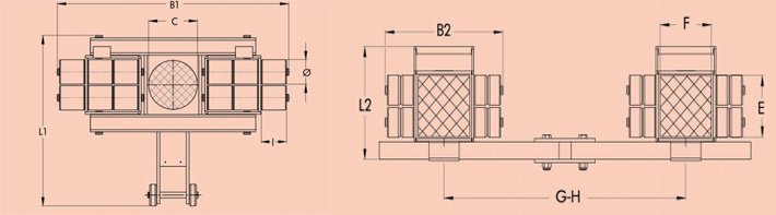 18噸JUNG組合式搬運小坦克結(jié)構(gòu)尺寸圖片