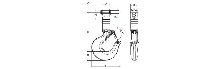 YOKE重力旋轉環8-308結構尺寸圖片