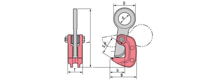 SUPER世霸HPC型水平橫吊具結(jié)構(gòu)尺寸圖片