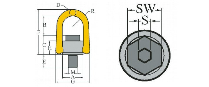 YOKE側向拉環8-231結構尺寸圖片