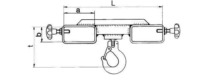 JDT雙肢起重鉤結構尺寸圖片