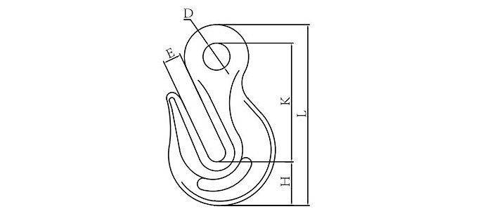 G80眼型抓鉤結構尺寸圖片