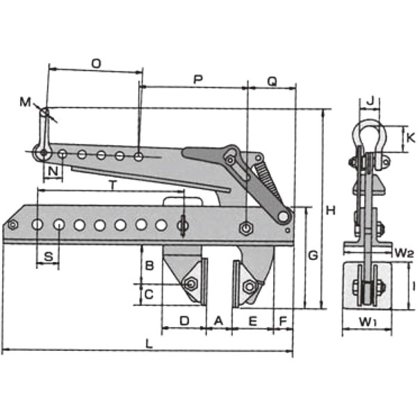 鷹牌EST型混凝土夾鉗技術參數