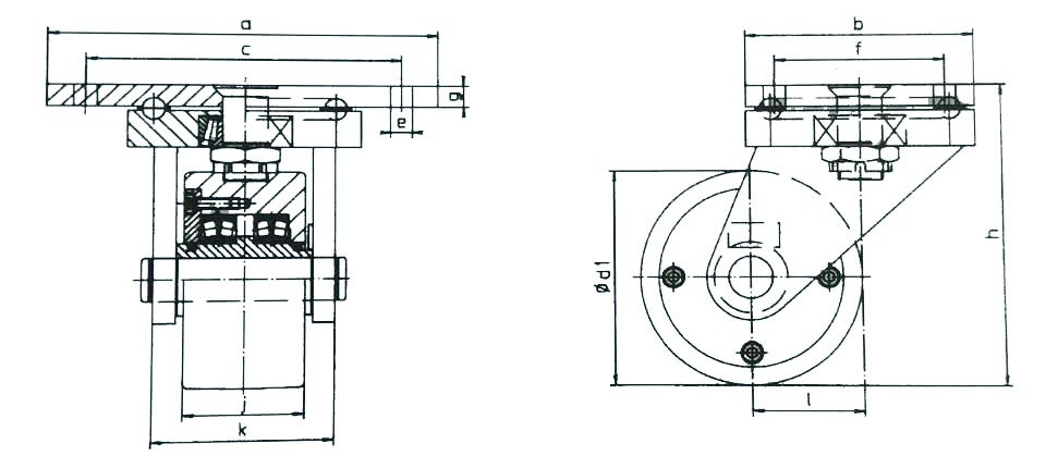 SL-S/P型Borkey轉向腳輪技術參數