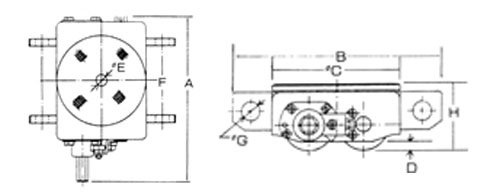 DUW-RK型搬運(yùn)小坦克尺寸圖