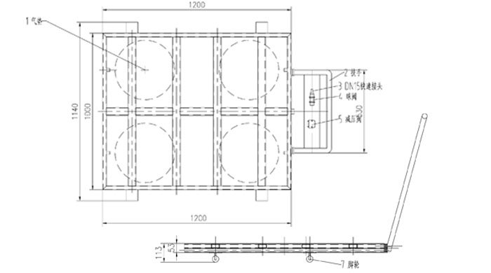 氣墊平板搬運車結構圖