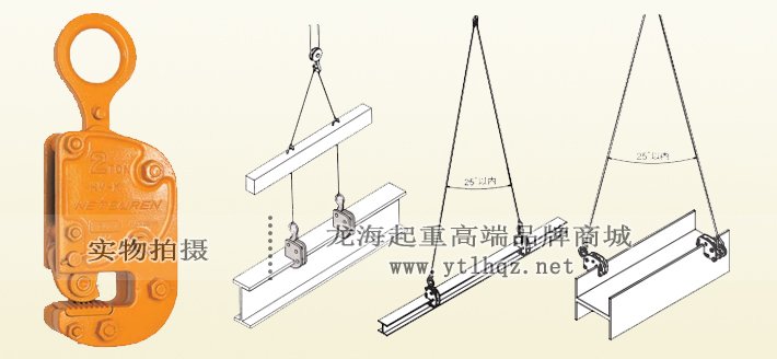 HV-K型三木鋼板鉗吊裝示意圖