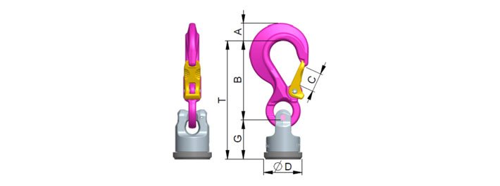 WPP-S焊接型旋轉吊環尺寸圖