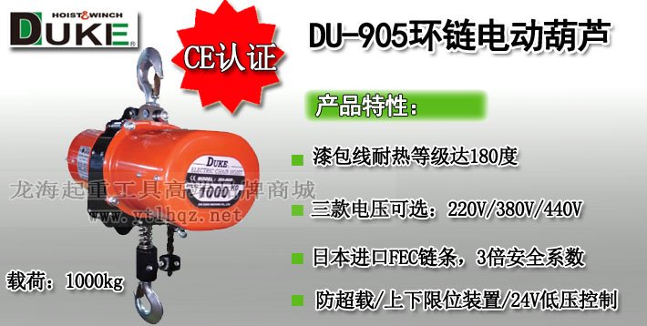 DU-905環鏈電動葫蘆圖片