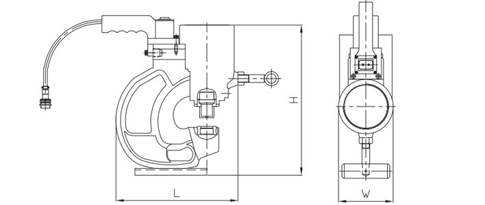 單手切割葫蘆機(jī)尺寸圖