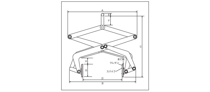 HHH MO型木材夾鉗尺寸圖