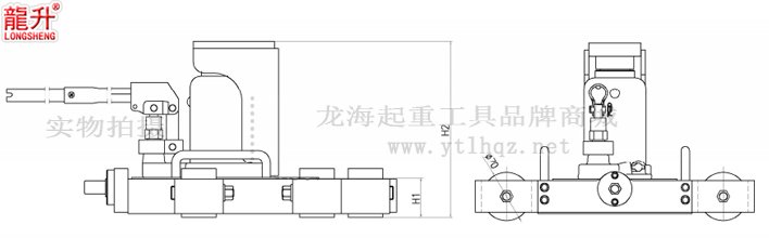 無塵室?guī)Щ瑒?dòng)臺(tái)爪式千斤頂尺寸圖一